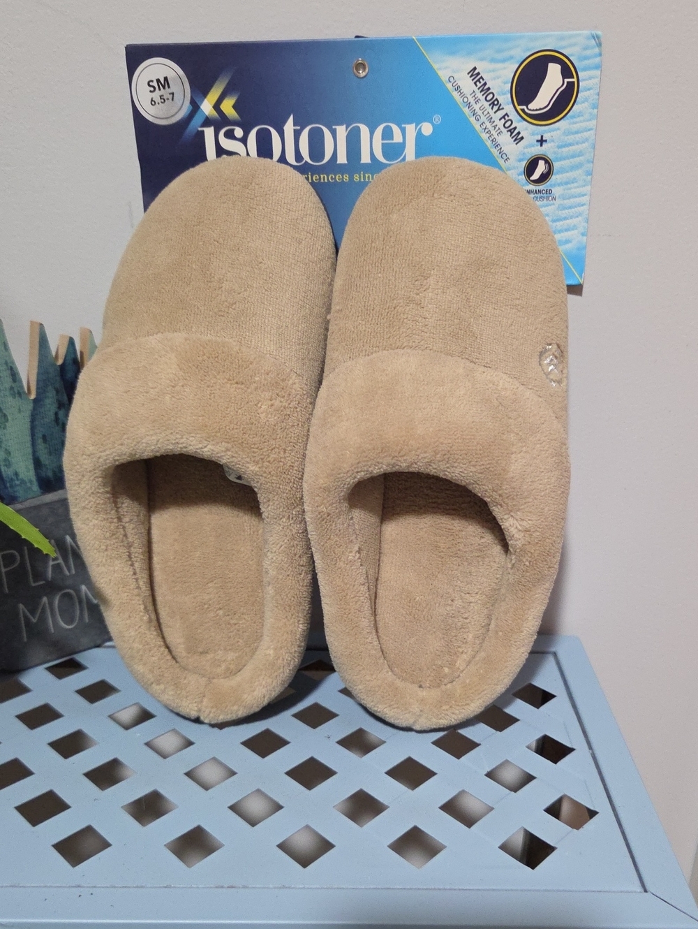 NWT Isotoner Slippers Taupe 6.5-7